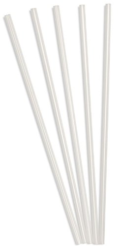 10 Clear Plastic Straight Cut Unwrapped Straws Case of 25 boxes/500ct =  12,500ct