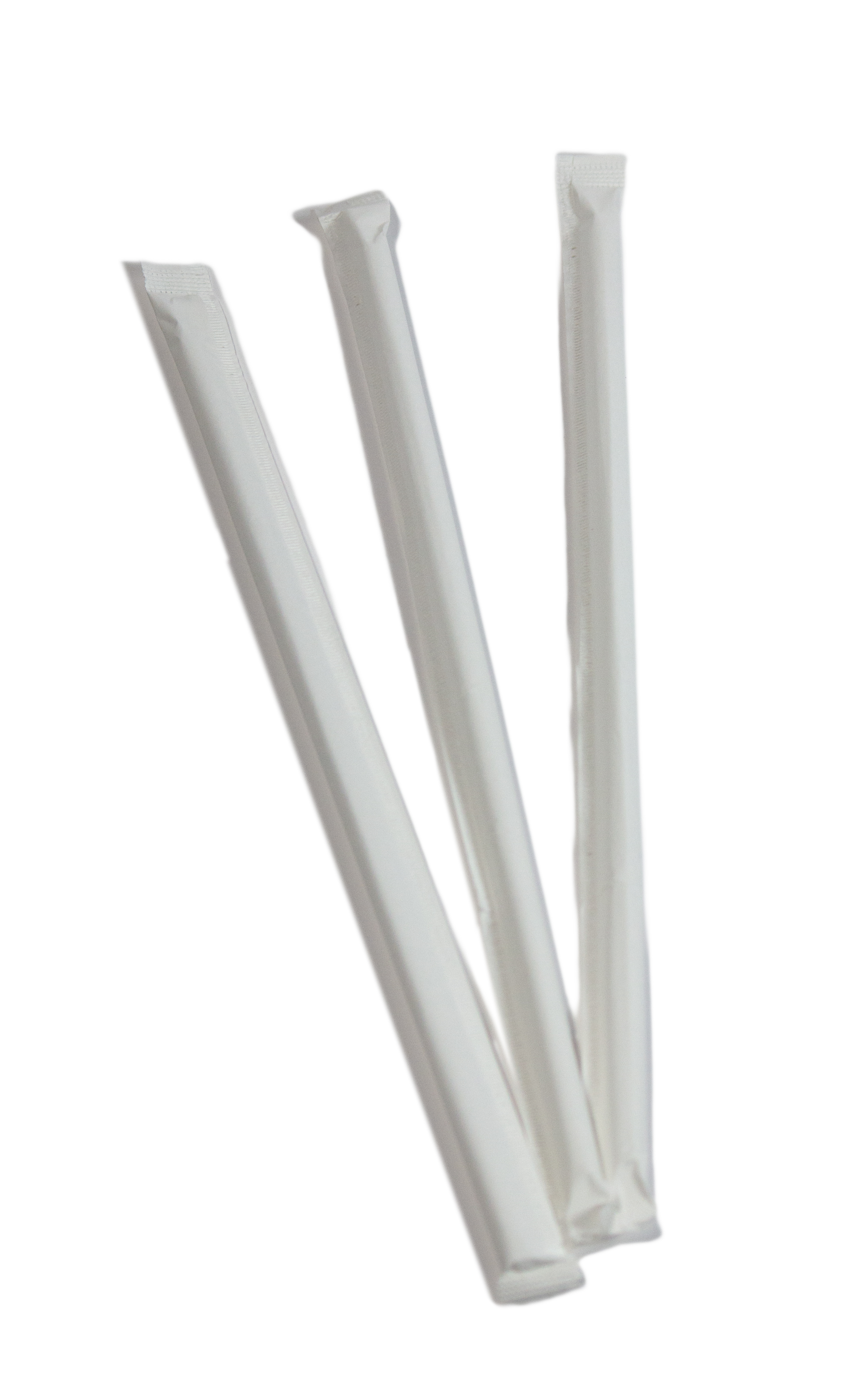 8" Milkshake Clear Straight Cut Paper Wrapped Straws Box of 2 boxes/300ct = 600ct- Plastic Straw