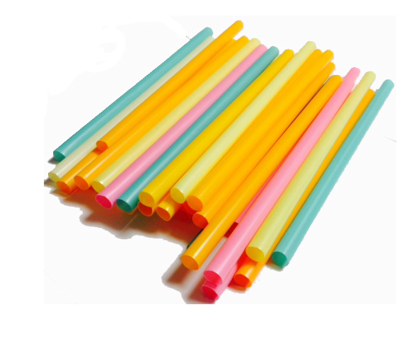 9 " Extra Wide Assorted Wrapped Neon Milkshake/Smoothie Straws-350ct- Plastic Straw