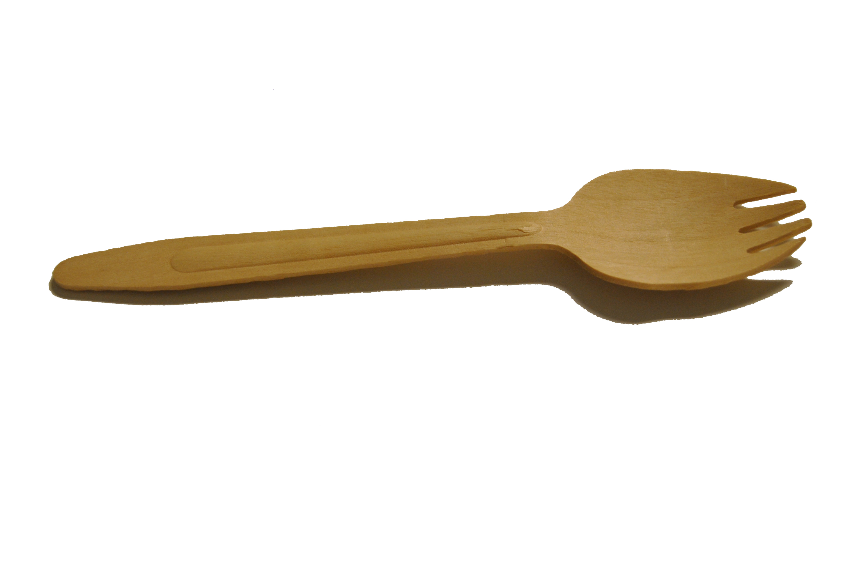 6 1/2" Wood Cutlery Spork Box of 1,000ct ( Item# Green Spork 165)