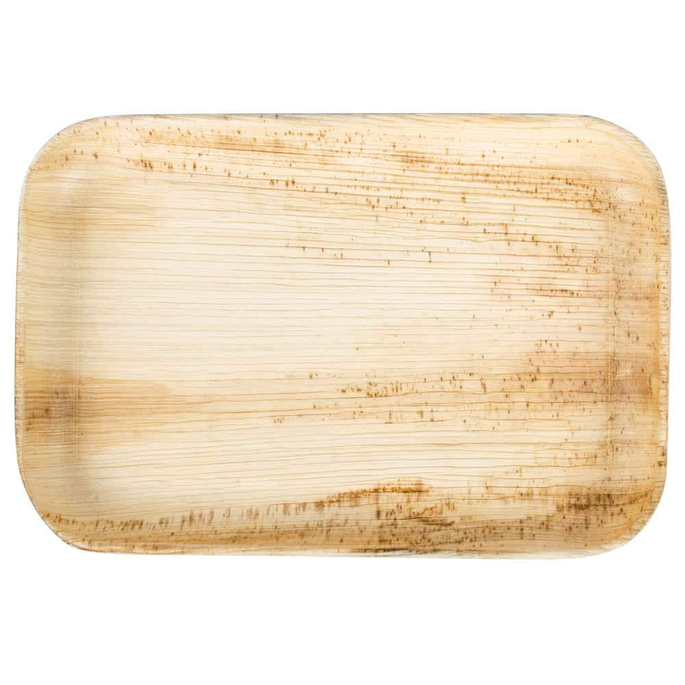 Palm Leaf Plate Platter 9 x 6- Pack of 100 Plates